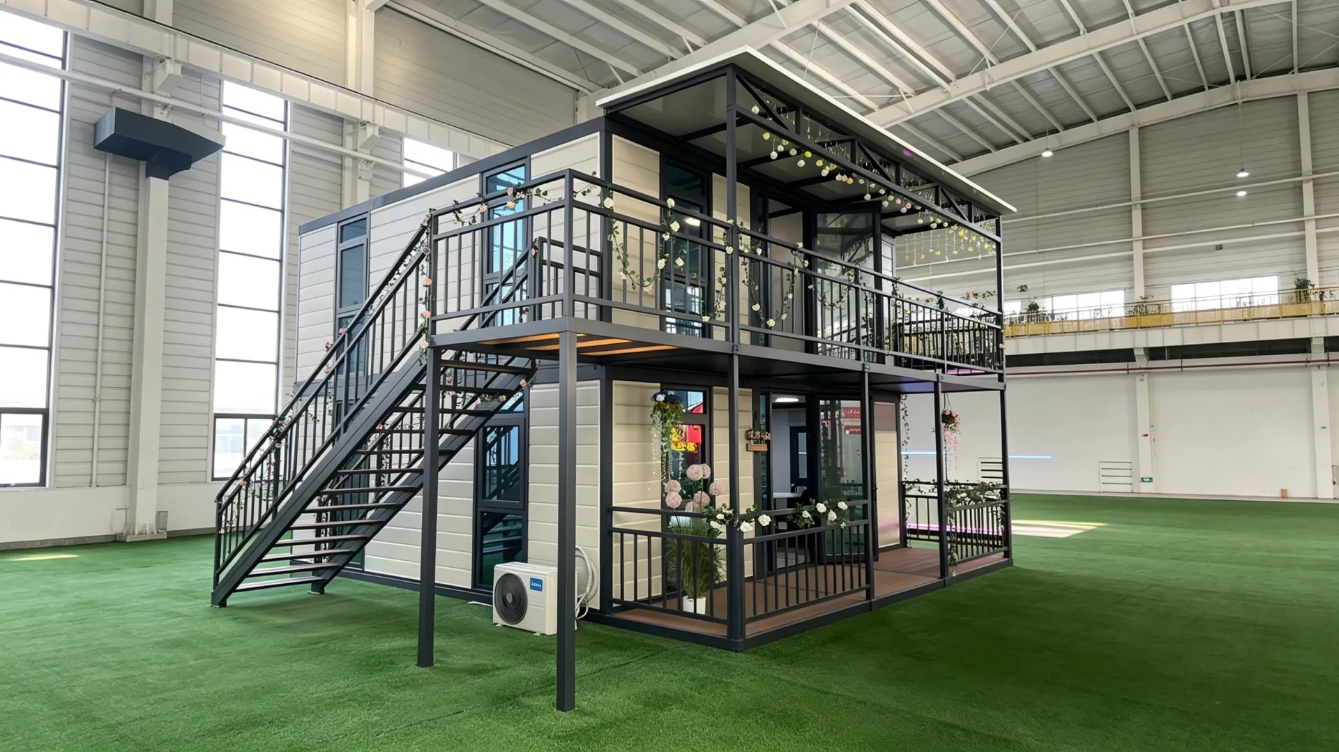 20 - foot two - story expandable container house