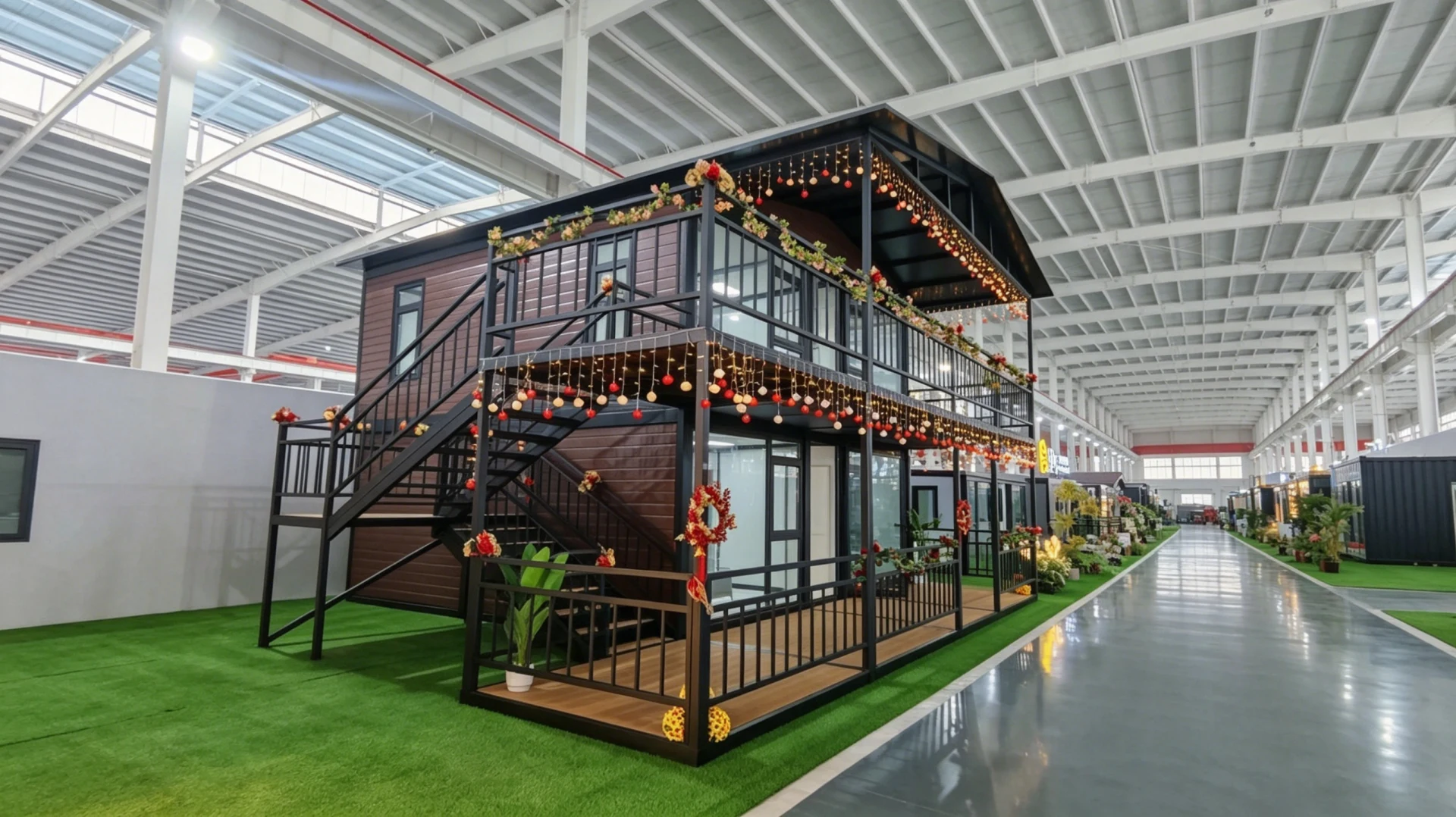 20 - foot two - story expandable container house